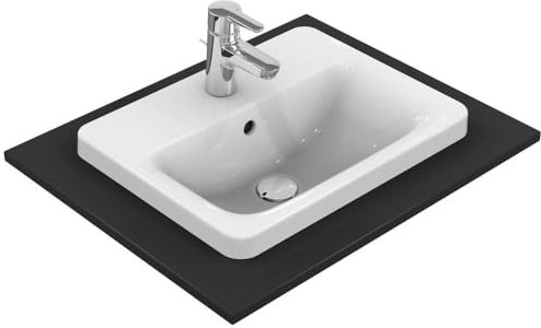 Ideal Standard E504301 Connect Waschtisch rechteckig Wandanschlussbogen 50 x 39 weiß
