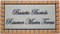 GUIZZO creart - Targa Personalizzata Nomi/Via in Ceramica, Targhetta Personalizzata Modificabile con Cornice Mosaico, Targhetta Porta Ingresso con Numero Civico Made in Italy 17x9.5Hcm Bianco/Arancio