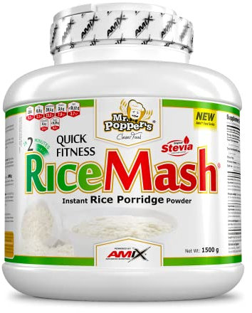AMIX - Suplemento Alimenticio - RiceMash en Formato de 1,5 kilos - Gran Aporte Nutritivo y Saciante - Contenido Rico en Carbohidratos - Sabor a Chocolate