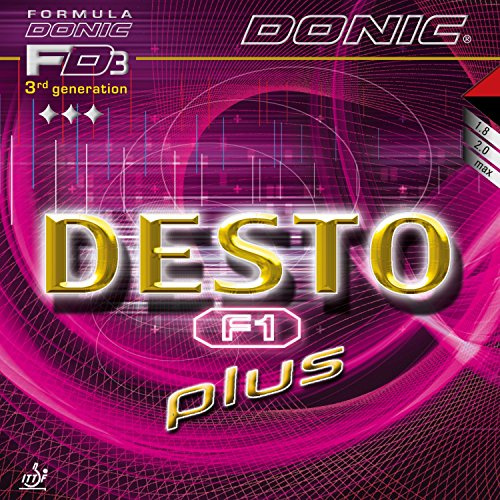 DONIC - Rivestimento Desto F1 Plus, colore nero, max.