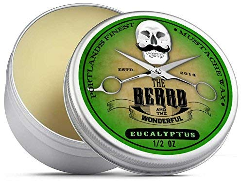 Eukalyptus Oberlippenbart Wachs (15ml) Premium Stark Lösung für Tache & Bart Styling Gedreht, Punkte, Twizzles & Locken - The Beard And The Wonderful