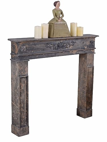 Chimenea chimenea Consola Madera de reborde Shabby Chic Vintage Chimenea Palazzo Exklusiv