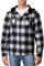 H2H Men's Flannel Plaid Checkered Long Sleeve Shirt Hoodie With Front Pockets