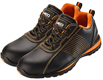 NEO Arbeitsschuhe Leder SB SRA Sicherheitsschuhe Halbschuhe sportlich Stahlkappen schwarz 39-47 42