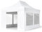 TOOLPORT Faltzelt Professional 3x4,5 m - mit 4 Seitenteilen (Panoramafenster) Faltpavillon ALU Pavillon Partyzelt weiß