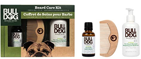BULLDOG Bartpflegeset - Für Herren - Enthält natürliche Inhaltsstoffe - Keine künstlichen Farbstoffe
