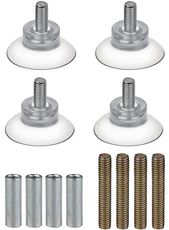 4 pz Gomma forte ventosa ricambi per ripiano in vetro con M8 vite M6 + Extension