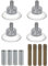 Bluecell 4 Sets Gummi starke Saugnäpfe Ersatz für Glastischplatten mit M6 Verlängerungsschraube (M6 + Verlängerung)