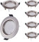HCFEI 6x LED Einbaustrahler Set super flach 3W 230V, Edelstahl gebürstet, Dimmbar, 55mm Einbauloch, Warmweiß 3000K