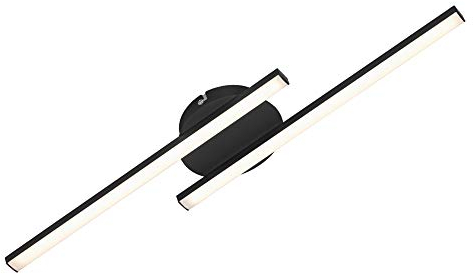 BRILONER - LED Deckenlampe mit warmweißer Lichtfarbe, 5,5 Watt, 480 Lumen, LED Lampe, Deckenleuchte, Wohnzimmerlampe, Schlafzimmerlampe, Küchenlampe, Deckenbeleuchtung, 56x12x3,6 cm, Schwarz