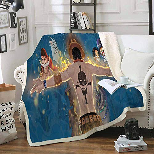 NICHIYO One Piece Coperta in pile per adulti e bambini, 100% microfibra, per divano e divano (26,130 cm × 150 cm)