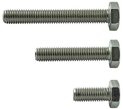 AGBERG - M10 x 30 Sechskantschrauben mit Vollgewinde - Maschinenschrauben [50 Stück] aus Edelstahl A2 V2A, rostfrei - DIN 933 (ISO 4017)