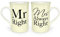 Mr Right & Mrs Always Right Coffee Mug Set of 2- Fine China Cups- Unique & Novelty Gift Boxed for Couple, Bride or Groom on Engagement, Wedding, Anniversary, Bridal Shower -Gifts for Many Occasions