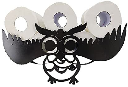 Porte-Rouleau de Papier Toilette en métal en Forme de d'animal Mouton/Chien/Chat- Noir (Mouton)