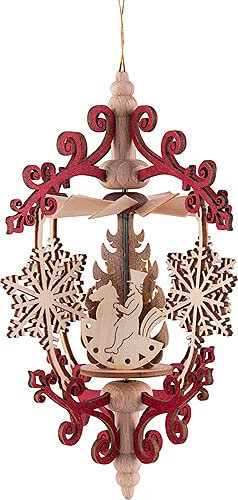 Christbaumschmuck Kristall Bergmann, Engel und Räuchermann - 14 cm