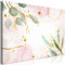 decomonkey Bilder Abstrakt Blumen 60x40 cm 1 Teilig Leinwandbilder Bild auf Leinwand Vlies Wandbild Kunstdruck Wanddeko Wand Wohnzimmer Wanddekoration Deko Pflanzen Rosa Grün Modern Pastelle