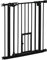 PawHut Cancellino per Cani Regolabile con Porta Piccola e Montaggio a Pressione, Barriera per Cani con Chiusura Automatica, 74-80x76.2 cm, Nero