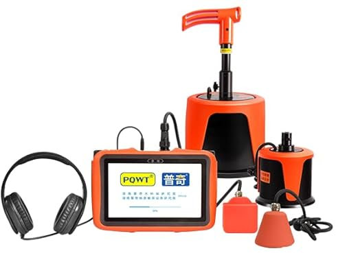 PQWT L7000 Advanced Leak Detector - Underground Pipe Monitor with 4 Sensors, Detects Water Leaks Up to 5m Depth