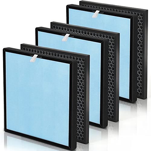 SOMEWAYTOP Luft-Ersatzfilter-Set, kompatibel mit HSP001 Luftreiniger-Filtern, Smart True Air Clenaer für Zuhause, H13 HEPA, HEPA-Vorfilter, Kohle und Vorfilter, 4 Stufen, entfernt Gerüche