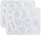Greyoe Moldes Resina Epoxi, Moldes para Resina, Moldes De Silicona para Resina Epoxi, para DIY Joyería Hecha a Mano Simple Personalizada Pendientes Colgantes Decorativos, 14 Celosías Molde 2 Pcs