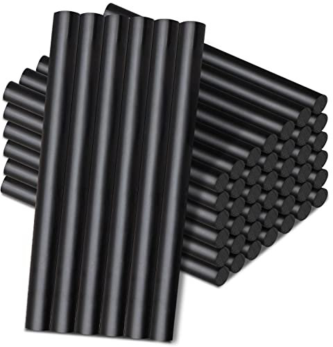 Manarty Black Hot Glue Stick, 48 PCS 0.27 Dia x 4 Long Mini Hot Melt Glue Sticks Colored, Adhesive EVA Glue Sticks for Sealing Repairing Stamp DIY Art Handmade Car Craft Decoration Office Project