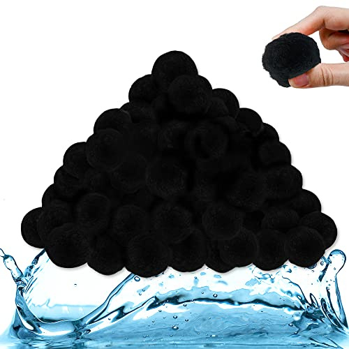 VA-Cerulean Filter Balls,Schwarz Filterbälle 700g ersetzen 25kg Filtersand,Sandfilter für Pool,Schwimmbad,Aquarium