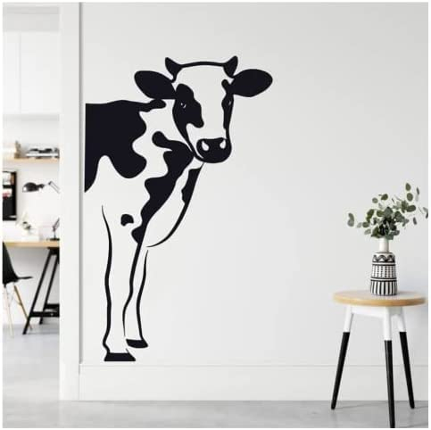 Wandaufkleber - Vinyl-Wandtattoo Tier Kuh Wanddeko Küche Wasserfest 42x68cm