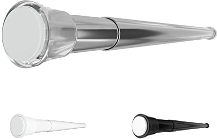Aquabad® Hastaflex Teleskop 190-300 cm Duschvorhangstange ohne Bohren, Silber, für Dusche und Fensternischen