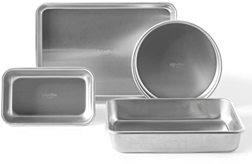 Martha Stewart 4-Piece Non-Stick Aluminum Bakeware Baking Set - Dishwasher Safe