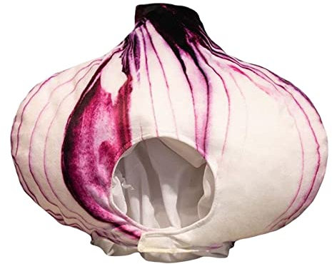 Cartoon Zwiebelhut Kreatives Kleid Kostüm Winter Kopfbedeckung Essen Kopfschmuck Warme weiche Kopfbedeckung für Spiele Halloween Festival