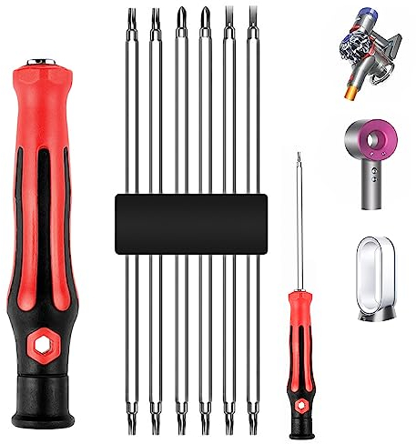 KiimSin 6 in 1 cacciaviti per Dyson asciugacapelli per Dyson V6 V7 V8 V10 V11 V15 DC24 DC40 DC41 DC50 aspirapolvere, scanalato,Croce,Torx Set di cacciaviti Manutenzione Accessori per lo smontaggio