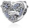 Symretie Herz Charms Anhänger 925 Sterling Silber Saison Winter Schneeflocke Bead Blau Charms Kompatibel mit Europäischen Armbändern und Halskette