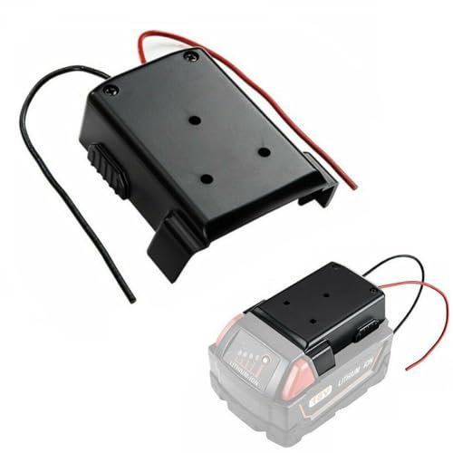 DIY Battery Adapter for Milwaukee 18V Dock Power Connector 12AWG Wire, Battery Adapter Compatible with Milwaukee Power Mount Converter Connector Industrial Supplies 18V M18 XC18 (Black)
