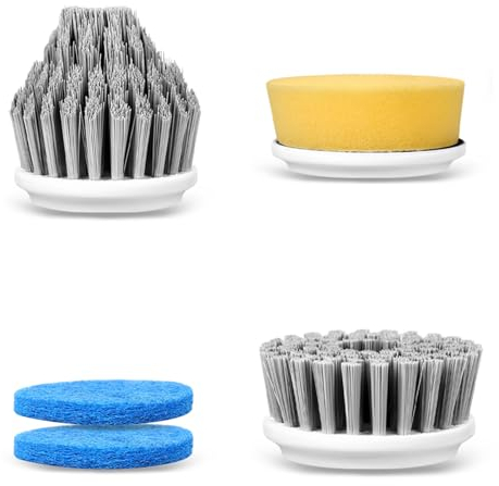 5 cabezales de cepillo de limpieza eléctrica para el hogar, cepillo de limpieza profunda, cepillo de limpieza eléctrico, kit de taladro, ideal para azulejos de piscina, baño, inodoro, cerámica, mármol
