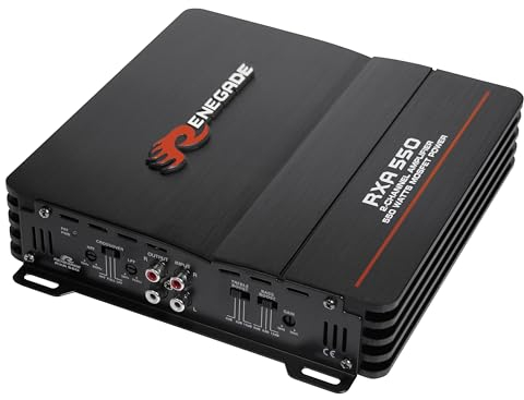 Renegade RXA550-2 Kanal ClassA/B Car-Audio Verstärker | 550 Watt | brückbar und 2 Ω Stabilität