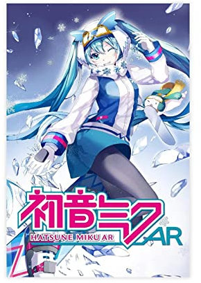 OWNPET Anime Girl Hatsune Miku 11 Leinwand-Poster, Wandkunst, Dekor, Bild, Gemälde für Wohnzimmer, Schlafzimmer, Dekoration, ungerahmt, 30 x 45 cm