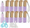 LusDoly 48 Pezzi Viola Bottiglia da 3 ml Roll On Vuoto Portatile Oli Essenziali Bottiglie in Vetro con tappi, Per Profumi, Liquidi, Oli Essenziali