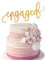 Gold Glitter Engaged Cake Topper - Engagement Theme Cake Topper, Wedding Anniversary Bridal Shower Bachelorette Party Cake Decorations Party Supplies