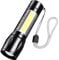 Linterna LED muy brillante, recargable por USB, 10 x 2,5 cm, 10000 lúmenes, linterna LED extremadamente brillante, extremadamente brillante