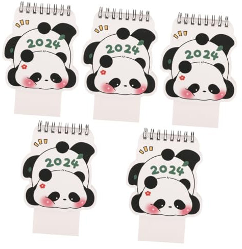 Tischkalender 2024, Blockkalender für den Schreibtisch, blanko, Schreibtischunterlage, Kalender, Schreibtischkalender, Verzierung, Schreibtischplaner, 2024, Dekorationen, Studenten, Panda, Papier,