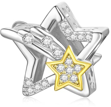 Sternschnuppen Charms für Pandora Charms Goldener Stern für Damen