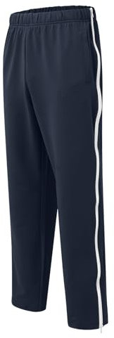 Reha Hose Damen Herren Seitlich Zu Öffnen Lang Baggy Trainingshose mit Seitlichem und Reißverschluss Am Bein Weites Bein Schnellfickerhose Druckknöpfen Sporthose Freizeithose(04a Marine,XL)