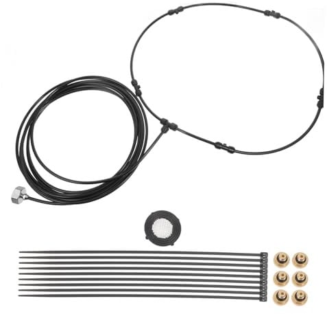 Sosoport 1 Set Mist Fan Kit Patio Mister Fan Misting Kit Bucket Misting Fan Outdoor Fan Mister Water Mister Misters for outside Hose Mister Fan Mister Kit Craftsman Misting Fan Black Pvc,