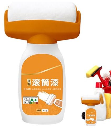 Paint Roller Brush | Strong Covering White Latex Paint | Multifunctional Portable Water Emulsion Type Wall Repair Decontamination Paste for Home