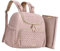 Wickeltasche, Rucksack, Reise-Babytasche, tragbar für Mama und Papa, große Kapazität, mit Wickelunterlage, lässiger Tagesrucksack, Wickeltasche, Rosa