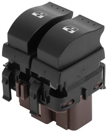 A ABSOPRO Interruptor De Ventana Eléctrica Del Lado Del Conductor Delantero Izquierdo No.8200108272 Para Renault Laguna Megane Ii 2002-2009 Negro