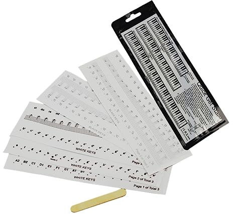 JEWEDECO 6pcs Piano Key Stickers Key Keyboard Notes Overlay Piano Label for Learners Electronic Keyboard Stickers Supplies