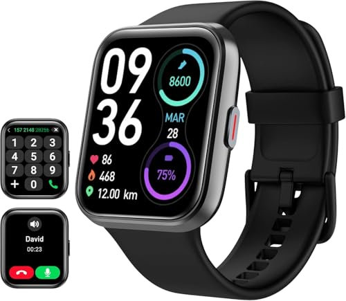 Tensky Orologio Smartwatch Uomo Donna 1,8 Smart Watch con Rispondi/Fai Chiamate, Alexa Integrata, 110+ Sport, Contapassi Monitoraggio Sonno SpO2 Frequenza Cardiaca, Impermeabile IP68, per Android iOS