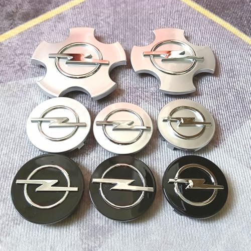 DDHHBH 4 Stück Auto Nabendeckel für Opel Meriva B 2014-2017,ABS Radkappen Nabe Mitte Abdeckung Ersetzen Original Felgenkappen mit Logo Emblem Kfz Dekorative Zubehör,B-Black-64mm