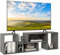 COSTWAY TV Stand Cabinet for 60 Inch TVs, Free Combination Adjustable Media Entertainment Center with L-Shaped Storage Shelves, Wooden TV Unit Console Table for Living Room Bedroom (Grey)